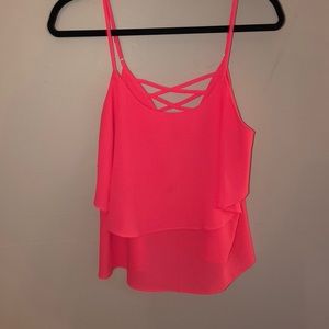 Bright pink dressy tank!